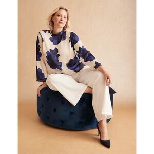 Lane Bryant Satin Long Sleeve Mock Neck Top